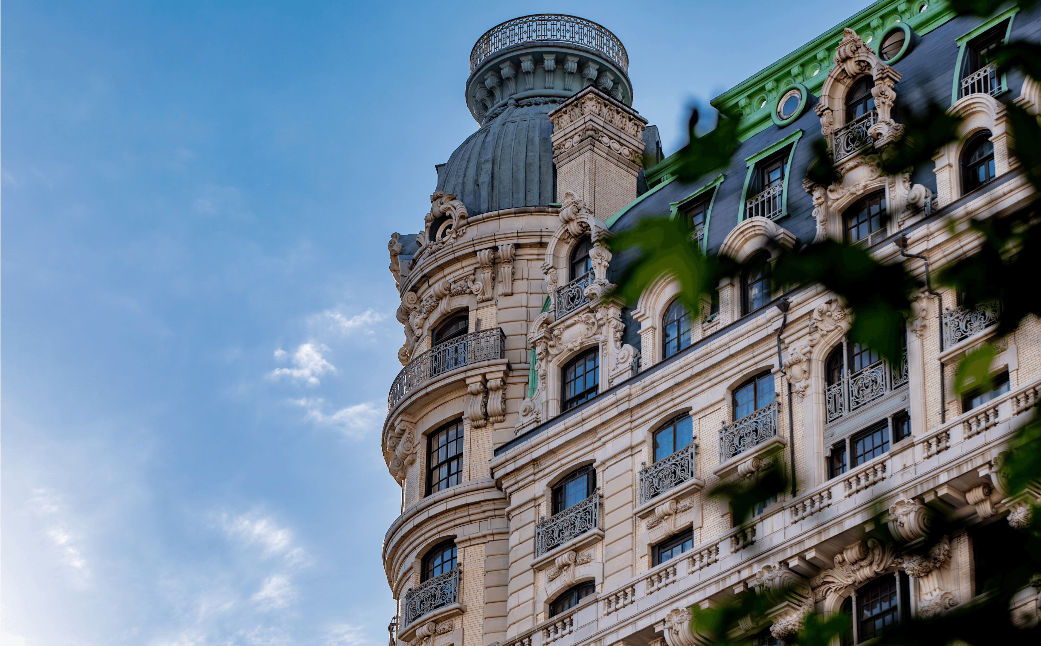 Stunning Upper West Side architecture featuring elegant building exterior with tower & balconies near The Henry Residences.