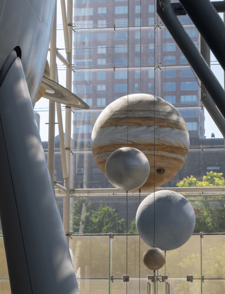 The Natural History Museum, showcasing structure of planets, located near The Henry Residences in Upper West Side NYC.