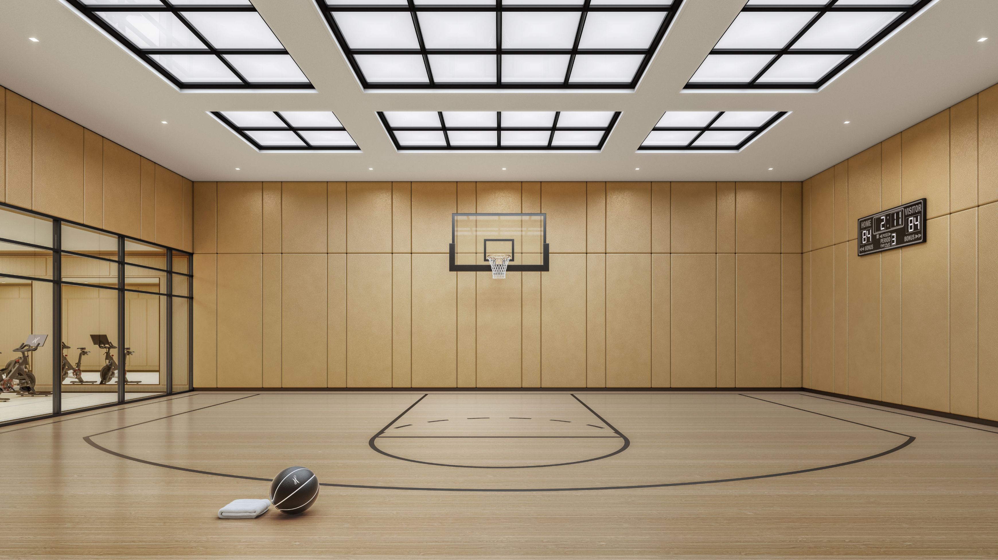 A half Basketball Court fitness amenity at The Henry Residences, reflecting the upscale amenities of UWS New Developments.